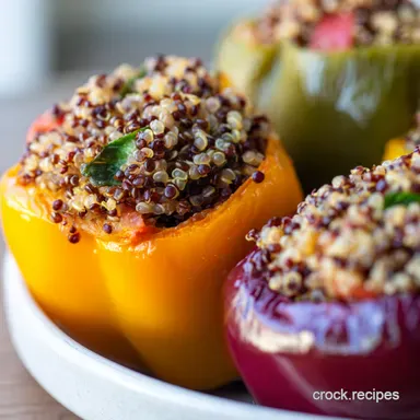 Rainbow Quinoa Stuffed Bell Peppers Mediterranean Delight