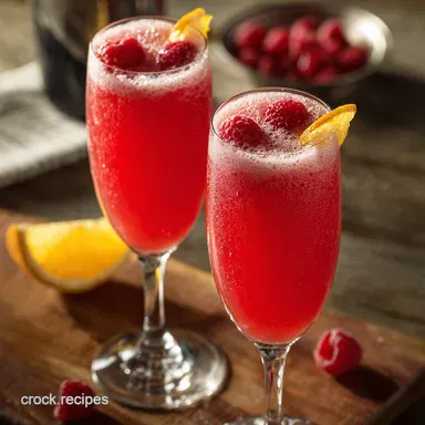 Raspberry Mimosas Best Vibrant Cocktail Recipe for Brunch Recipe Card