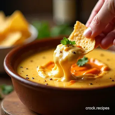 Mexican Restaurant Style White Cheese Dip Easy Queso Recipe Card