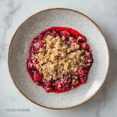 Rhubarb Crunch for 6 Servings Recipe Card