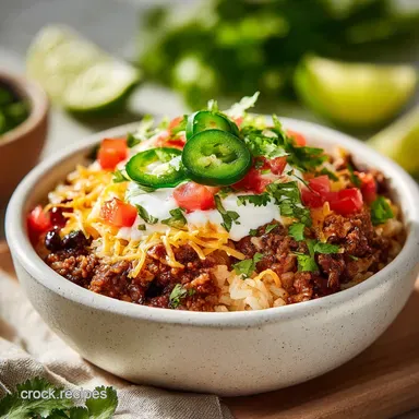 Rice Cooker Burrito Bowl Dump - Smoky, Tender & Zesty Recipe Card