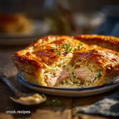 Roast chicken ham and leek pie The ultimate creamy comfort recipe Recipe Card