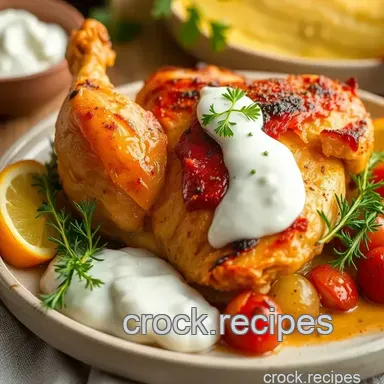 Sunday Dinner: Amazing Roast Chicken with Yogurt Sauce Flavorful Recipe Card