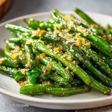 Roasted Green Beans with Garlic in 25 Minutes: Caramelized