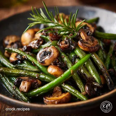 Roasted Green Beans with Mushrooms Balsamic and Pa - Charred Perfection
