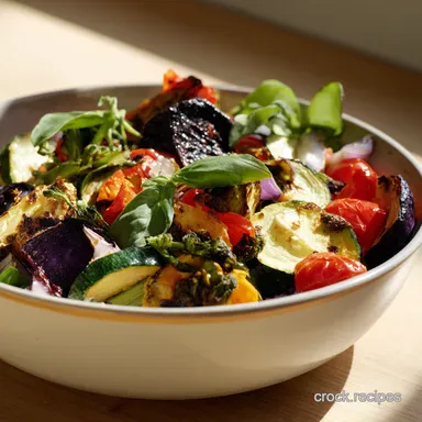 Roasted Veggie Salad Recipe Easy Rainbow Goodness Recipe Card