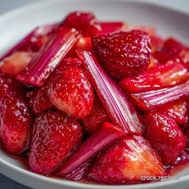 Roasted Strawberry Rhubarb for 6 Servings Recipe Card