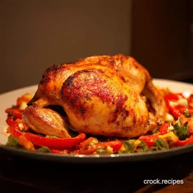 Rotisserie Chicken Platter Roasted Red Pepper Mozza Bliss Recipe Card