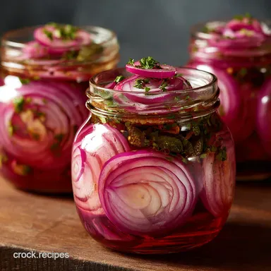 Pickled Onions: The Best Quick Pickled Red Onions Recipe Recipe Card