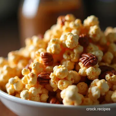 Salted Caramel Pecan Popcorn Recipe Sweet Salty Perfection Recipe Card