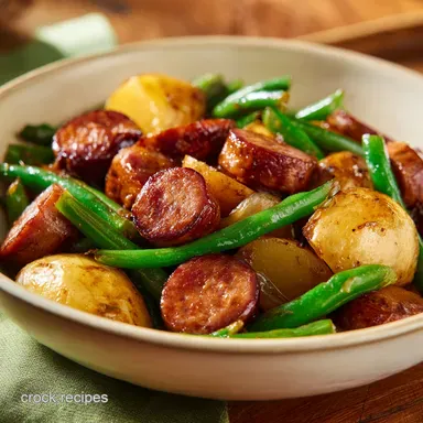 Sausage Green Beans Potatoes for 6 Recipe Card