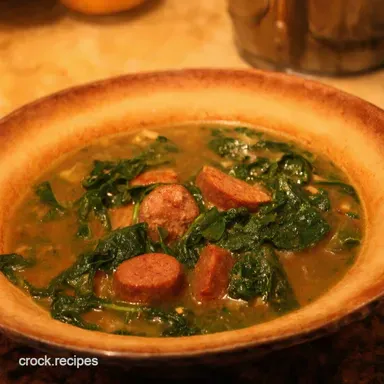 Sausage Spinach Soup A Hearty Italian Comfort Classic Recipe Card