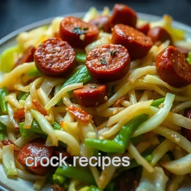 Savory Cabbage & Sausage Stir-Fry: A Hearty Cabbage Food Recipe Recipe Card