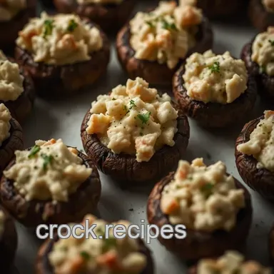 Easy Savory Crab Stuffed Mushroom Recipe: A Gourmet Appetizer Recipe Card