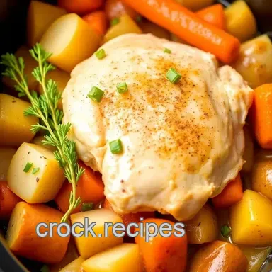 Savory Crock Pot Chicken with Tender Veggies Recipe Card