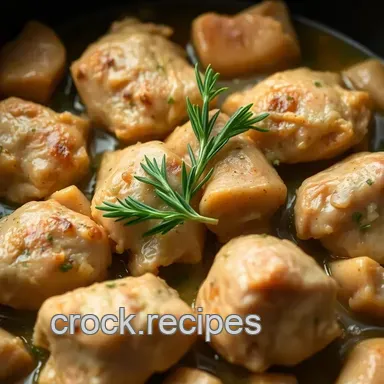 Easy & Savory Crock Pot Chicken Recipes: Garlic Herb Bliss in a Bowl Recipe Card