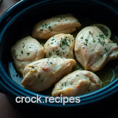 Easy Chicken Crock Pot Recipes: Savory Slow-Cooked Lemon Herb Chicken Recipe Card