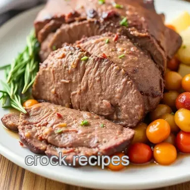Savory Slow Cooker Sirloin Tip Roast Recipe Recipe Card