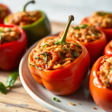 Seriously Good Best Stuffed Peppers Recipe: Family Fave! Recipe Card