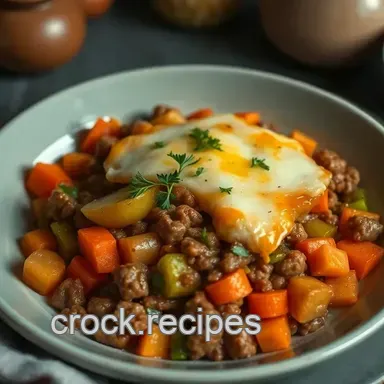 Sweet Potato Shepherd's Pie: A potato and ground beef recipes twist! Recipe Card