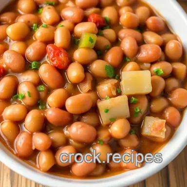 Simmered Beans: Vintage Comfort Food Delight Recipe Card