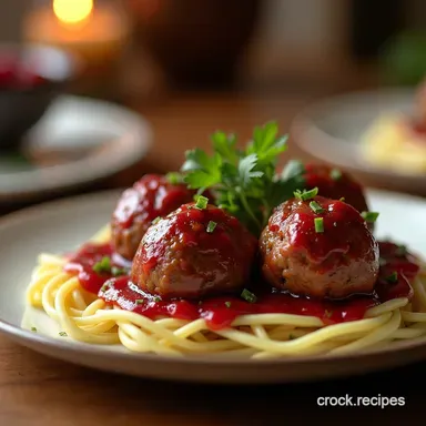 Easy Glazed Cranberry Meatballs Recipe for Parties Recipe Card