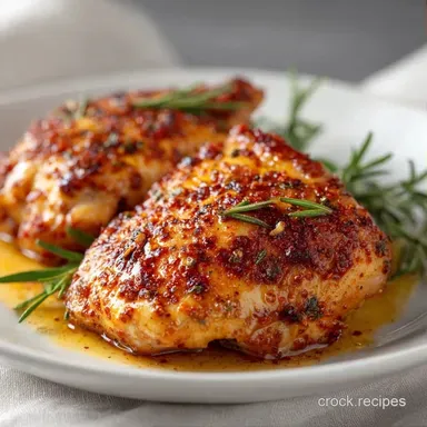 Skillet Chicken Thighs in 25 Minutes Recipe Card