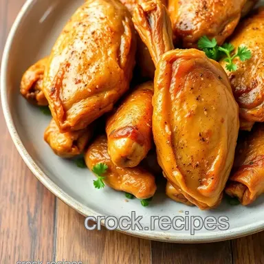 My Easy & Flavorful Slow Cook Turkey Wings Recipe - Perfectly Tender! Recipe Card