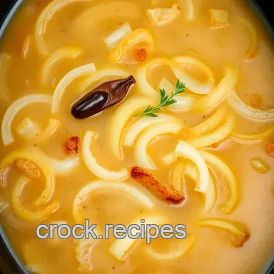Easy & Delicious Crockpot French Onion Soup: My Family's Favorite Recipe Card