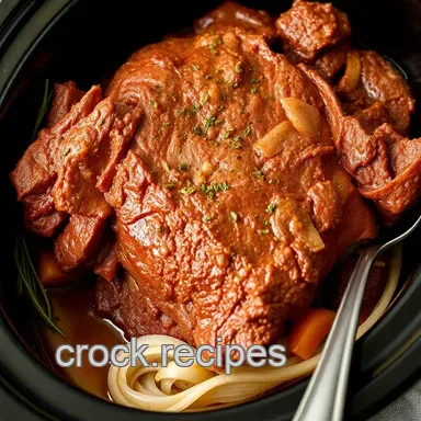 Slow Cooker Beef Roast Comfort Food Delight Recipe Card