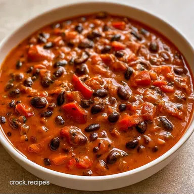 Black Bean Chili for 6 Servings Recipe Card