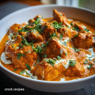 Slow Cooker Butter Chicken with No Fancy Ingredients | Creamy Recipe Card