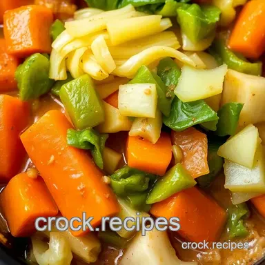 Slow Cooker Cabbage Comfort Dish Recipe Card