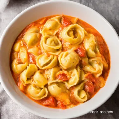 Crockpot Creamy Tortellini Recipe Cheesy Tomato Bliss