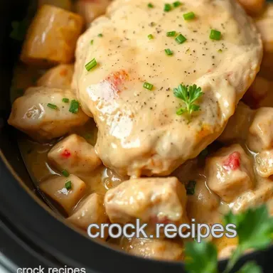 Slow Cooker Chicken Delightful & Creamy Recipe Card