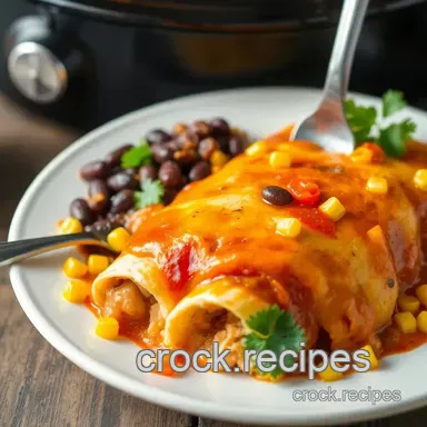 Slow Cooker Chicken Enchiladas - Comforting! Recipe Card