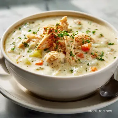 Slow Cooker Chicken Pot Pie Soup: Silky 6-Hour Creamy Comfort Recipe Card