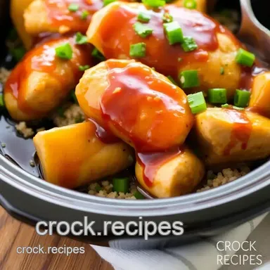 Slow Cooker Chicken Tenderloins with Sweet Sauce Recipe Card