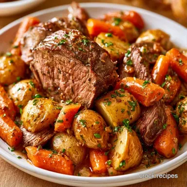 Slow Cooker Chuck Roast Potatoes: Tender Recipe Card