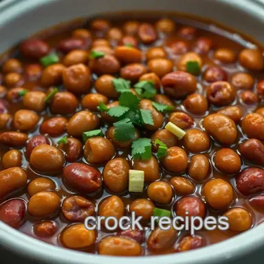 Crock Pot Pinto Beans: Cowboy Style (No Soak!) Recipe Card