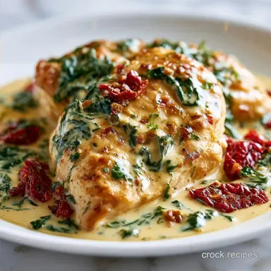 Slow Cooker Creamy Tuscan Chicken Thighs