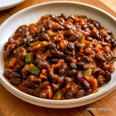 Slow Cooker Cuban Black Beans Meal Prep Recipe Card