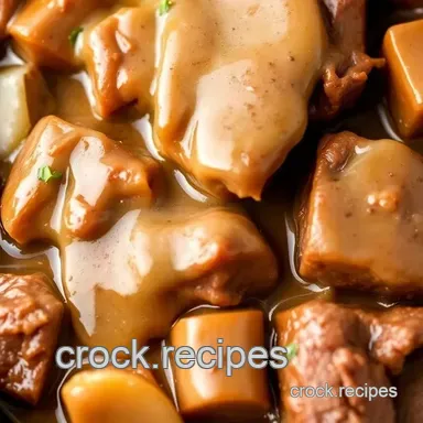 Slow Cooker Cubed Steak with Savory Gravy Recipe Card