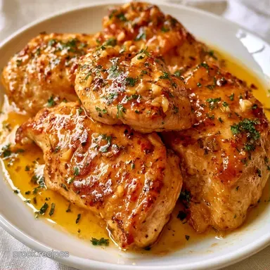 Garlic Butter Chicken for 4 Servings Recipe Card