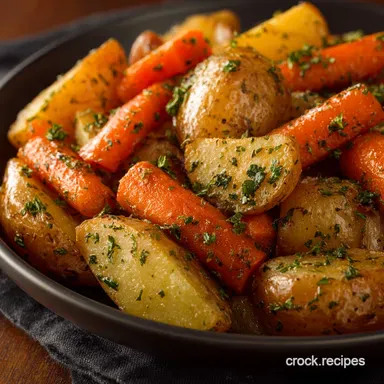 Crock Pot Potatoes and Carrots: Tender Garlic Herb Side