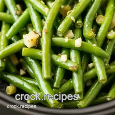 Easy & Flavorful Slow Cooker Green Beans with Garlic Bliss: A Family Favorite Recipe Card