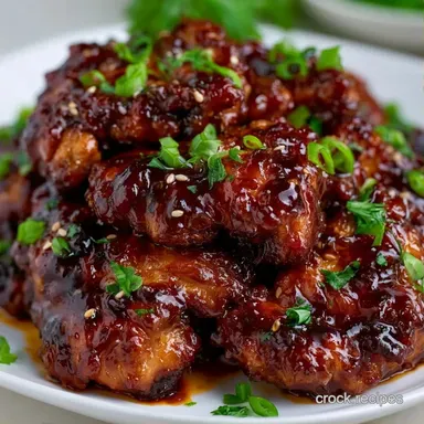 Slow Cooker Hoisin Chicken Thighs for 6 Recipe Card