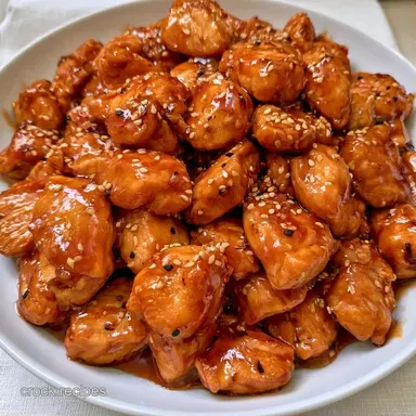 Slow Cooker Honey Sesame Chicken Thighs Recipe Card