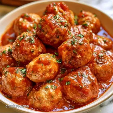 Tender Slow Cooker Italian Meatballs Recipe Card