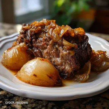 Slow Cooker French Onion Pot Roast Recipe Recipe Card